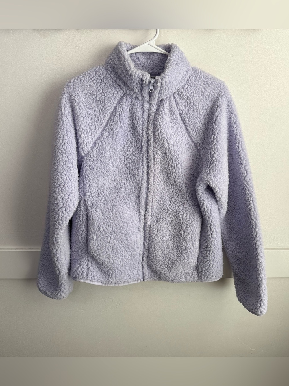 DOUBLE ZERO Lavender Full Zip Sherpa Fleece Long Sleeve Jacket